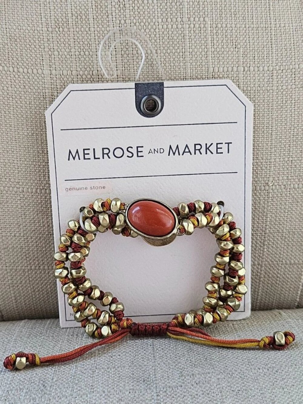 Melrose And Market Unisex Bracelet Genuine Stone Wrist Band Nickle Free - Picture 8 of 10